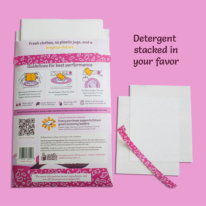 Enzymatic Laundry Detergent Sheets | Laundry Fund