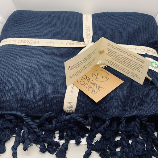 Organic Muslin Dish Towel Indigo