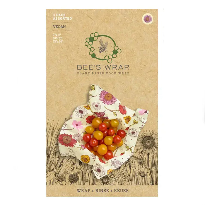Bee's Wrap Plant Based (Vegan) Food Wrap - Assorted 3 Packs