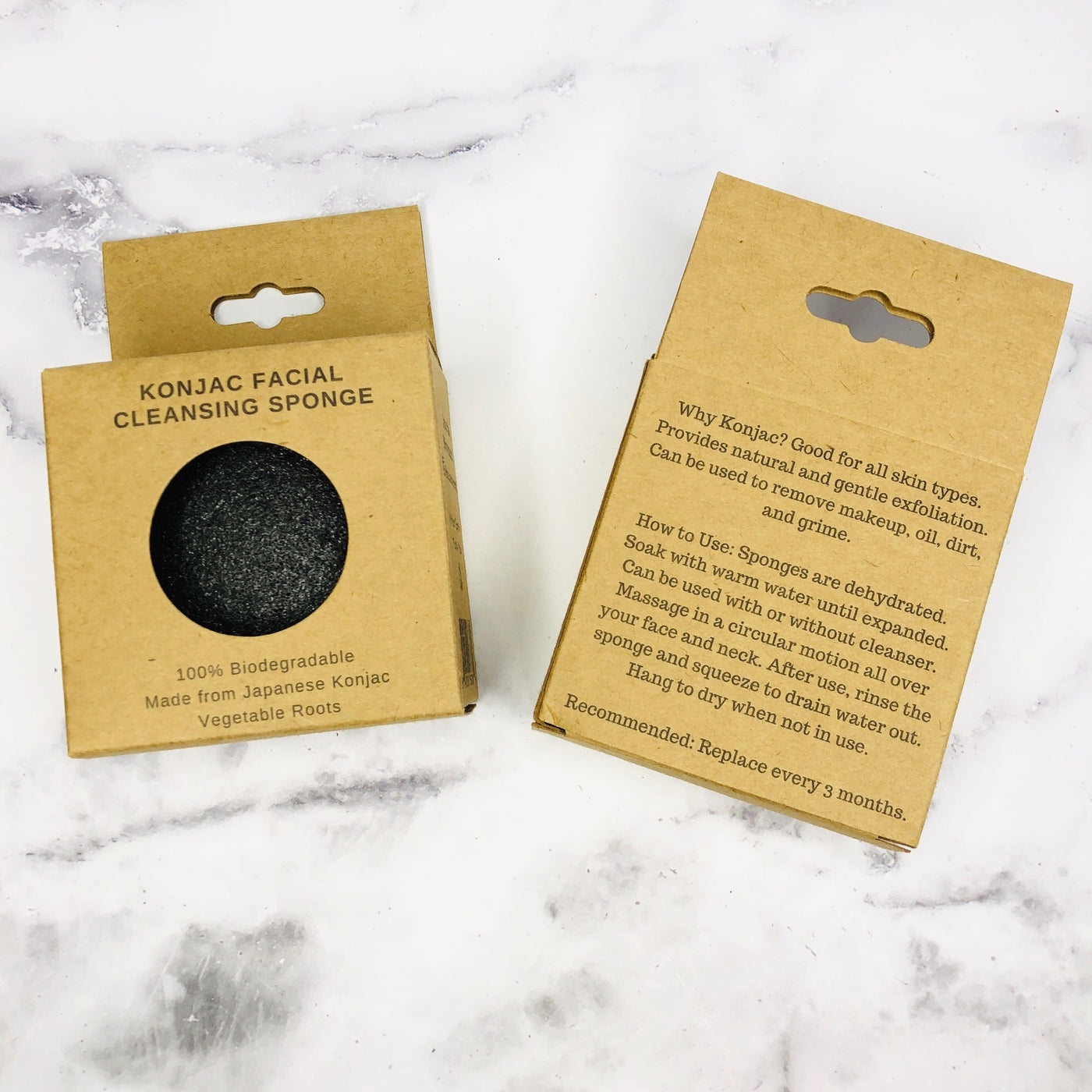 Konjac Sponge Biodegradable Charcoal ECOccasion