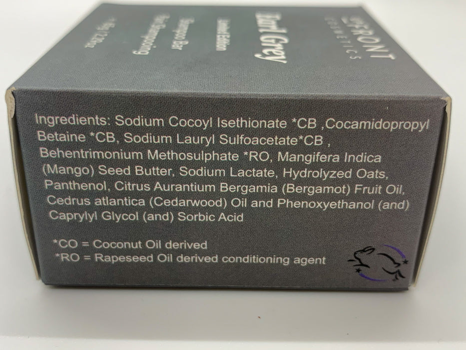 Upfront Cosmetics Earl Grey Limited Edition Shampoo Bar