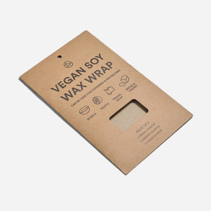 Vegan Plant Wax Wrap - Pack of 3